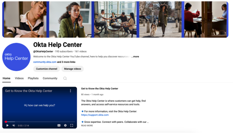 Community Blog Post: 🎬 New Okta Help Center YouTube Channel