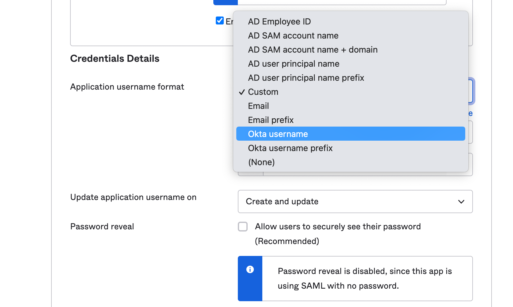 Modifying Username Value for Microsoft Office 365 in Okta