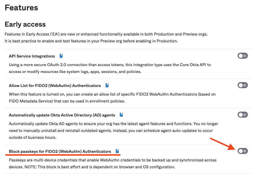 Blocking the Use of Passkeys and the Impact on the Okta Org