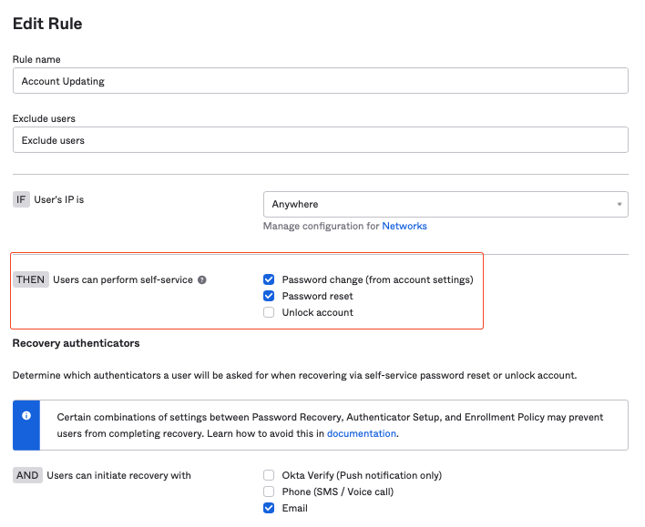 User Unable To Reset Active Directory Password Through Okta