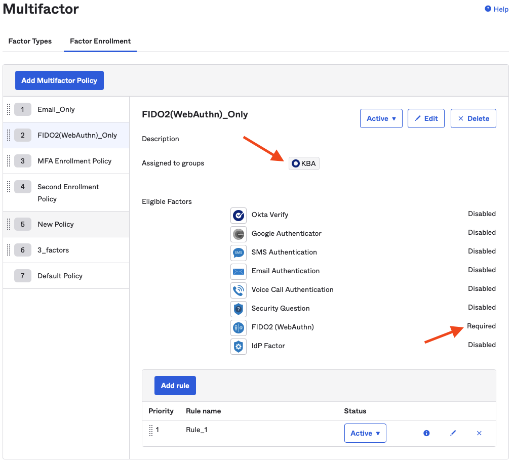 How to Configure Factor Enrollment Policies to Set What Factors are ...