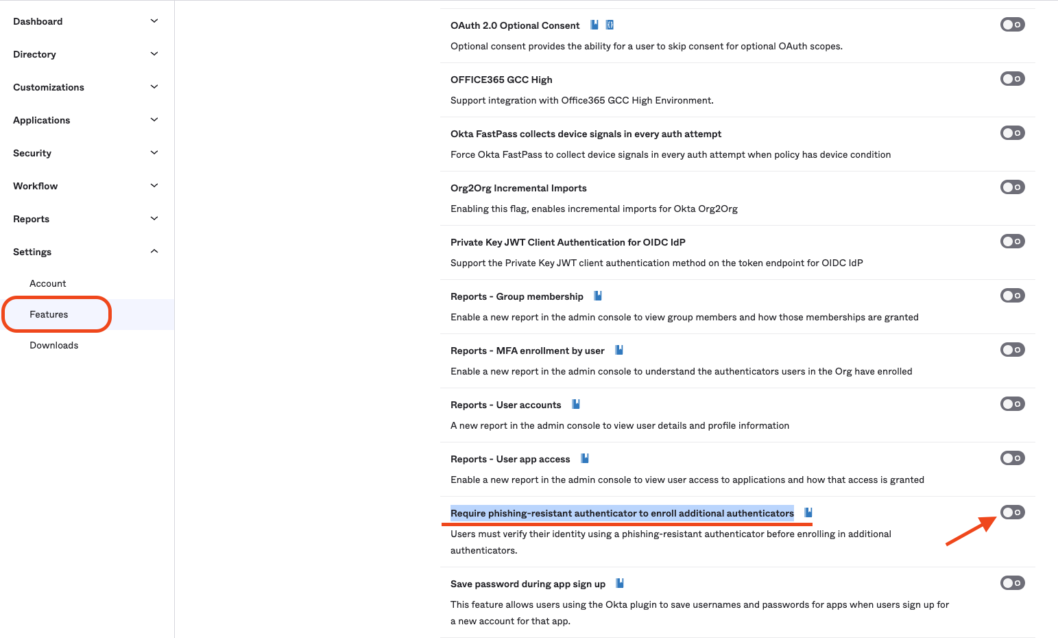 Feature: Require Phishing-Resistant Authenticator to Enroll Additional ...