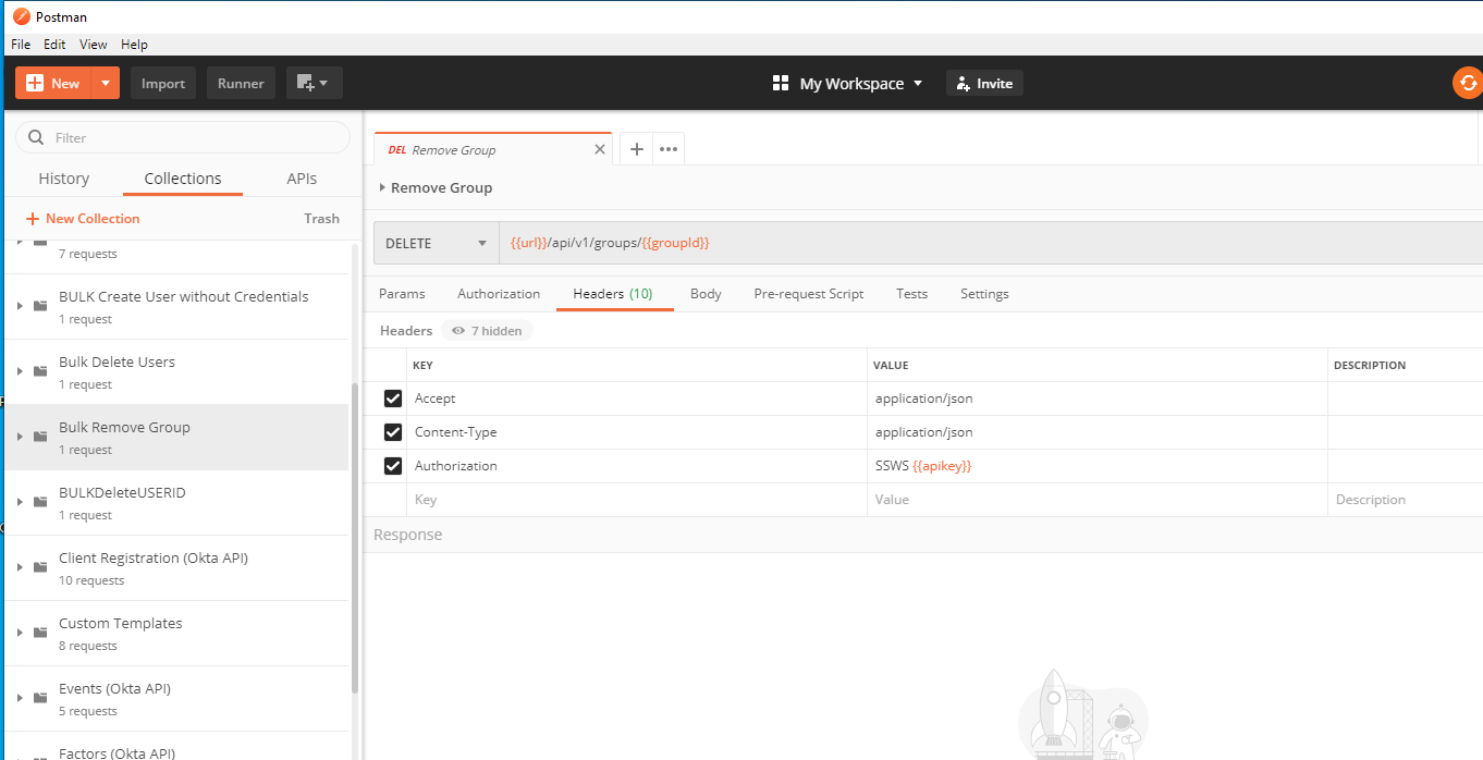 How to Bulk Delete Groups via Postman