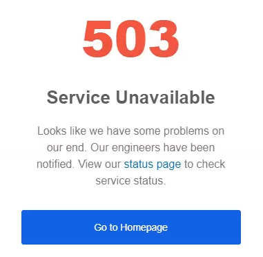 High amount of 503 Service Temporarily Unavailable errors - API