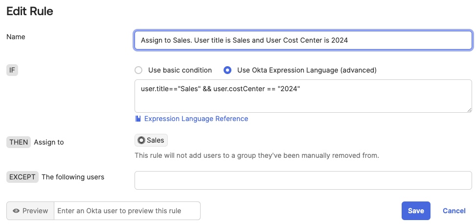 okta group assignment rules