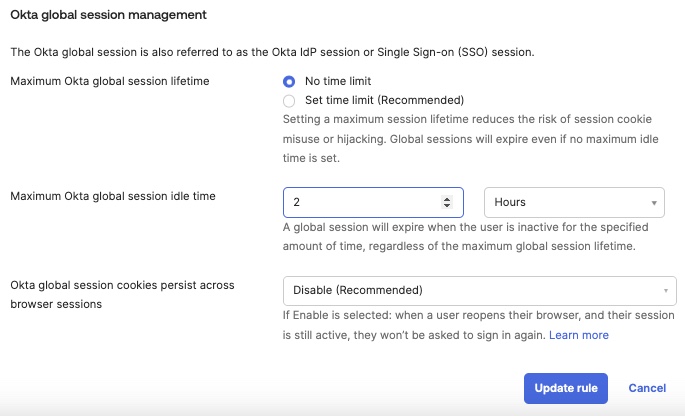 Understanding the Behavior of Enabling Okta Global Session Cookies ...