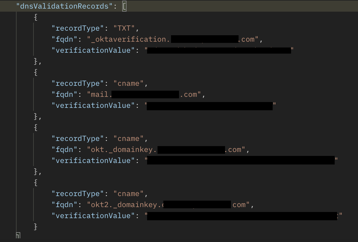 DNS records for email sender