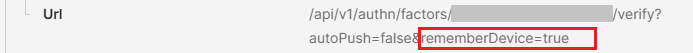 rememberDevice set to true
