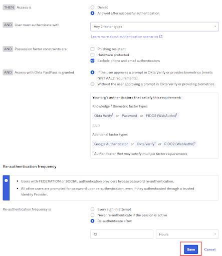 Verifying Authentication Policy After Okta Identity Engine Upgrade