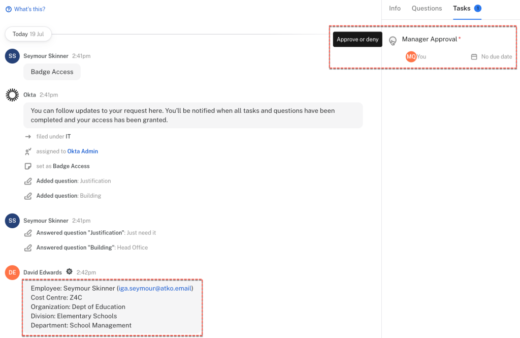 Useful information for managers