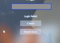 Login error