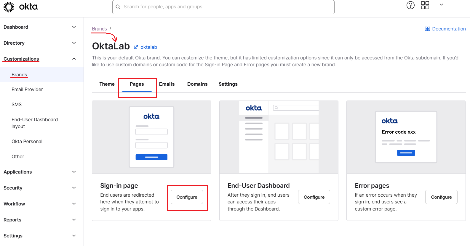 Configure SIW in Brand customization