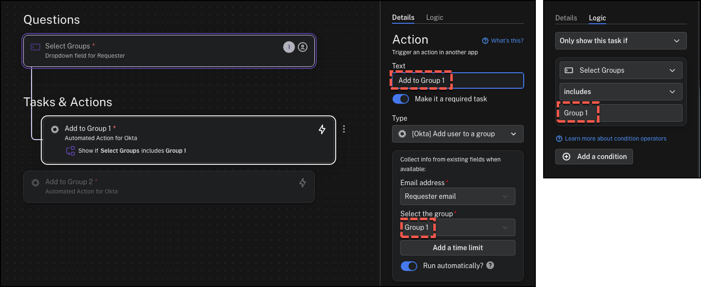 Add to Group Multi Select
