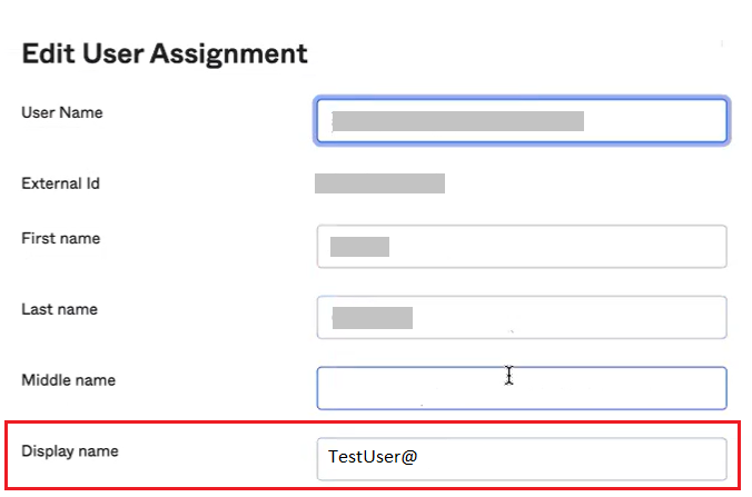Edit User Assignment Page