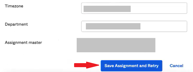 Save Assignment and Retry