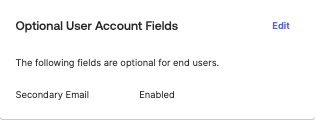 Optional User Account Fields in OIE