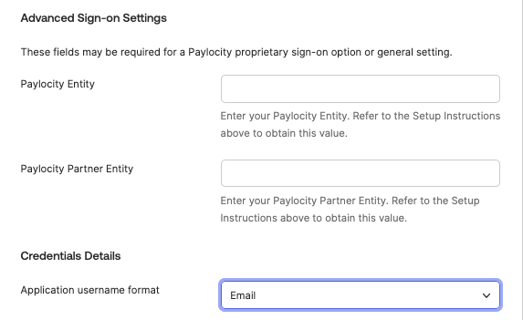 Advanced Sign-on Settings