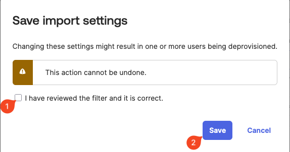 Import settings