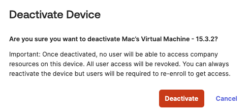 Deactivate Device