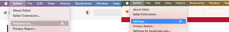 Settings tab