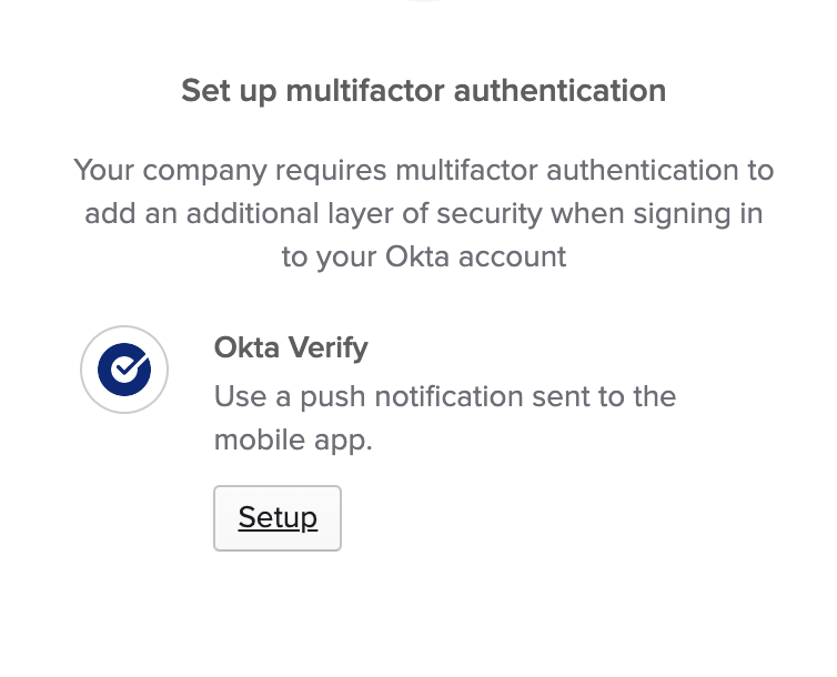 Set up multifactor authentication