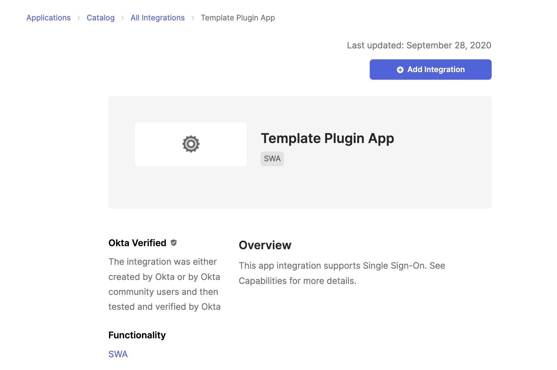 Template Plugin App