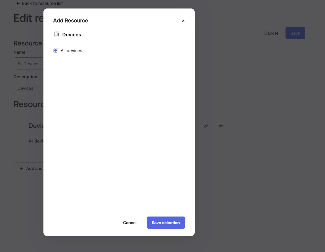Device Resource Set