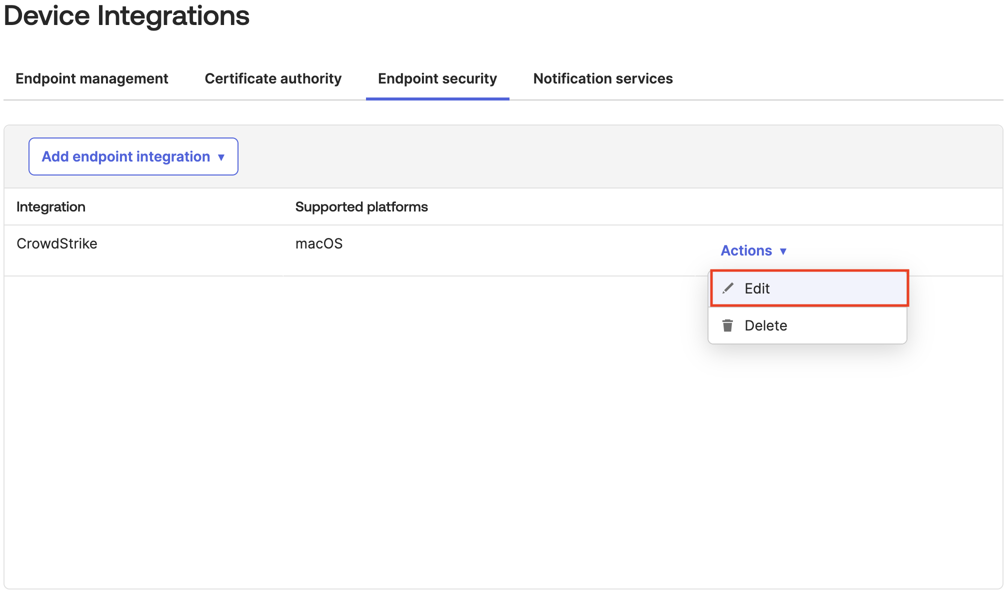 Device Integrations