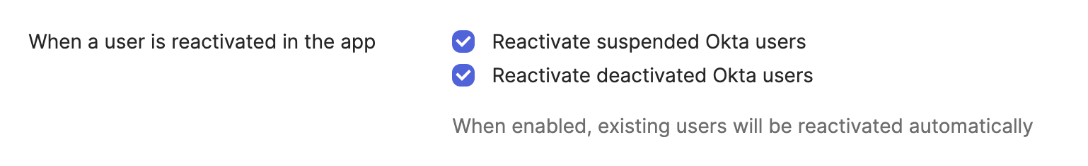 What to do when a user is deactivated in the app