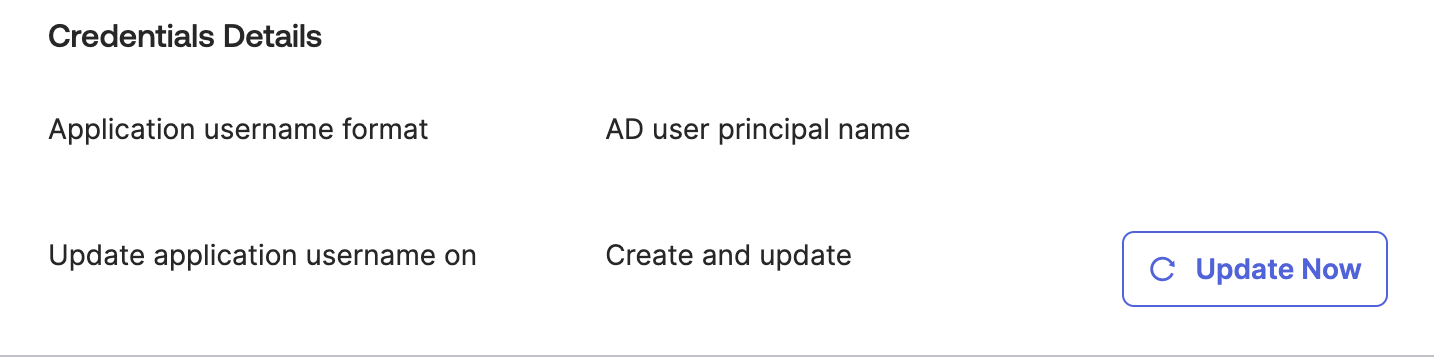 Credentials Details