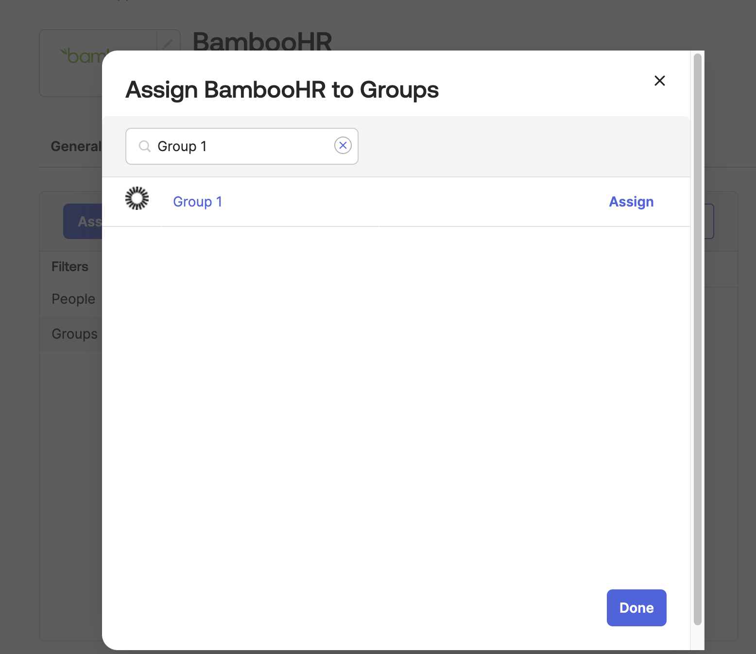 Assign Groups to App