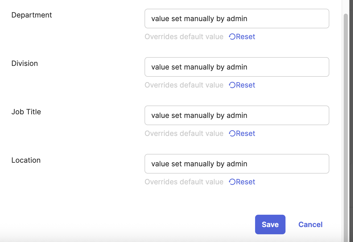 attribute values