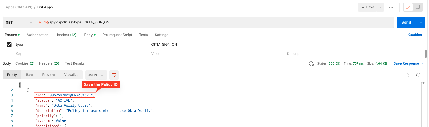 API Call to GET all policies