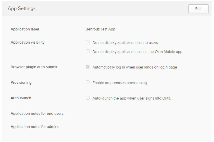 App Settings