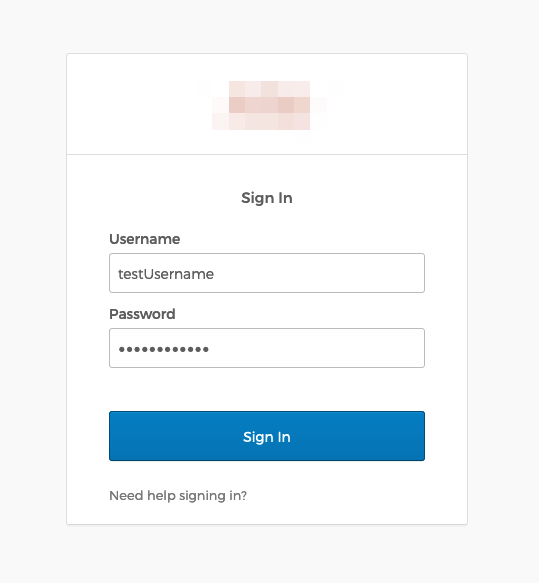 sign-in page