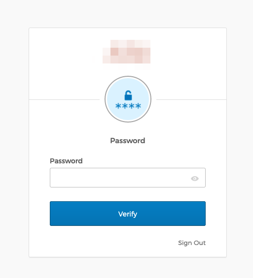 sign-in page