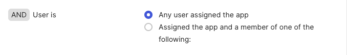 AND User is filter