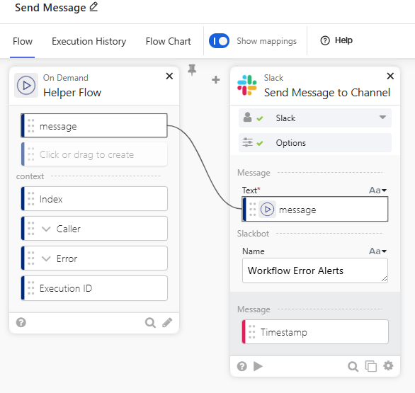 Send Message to Channel card