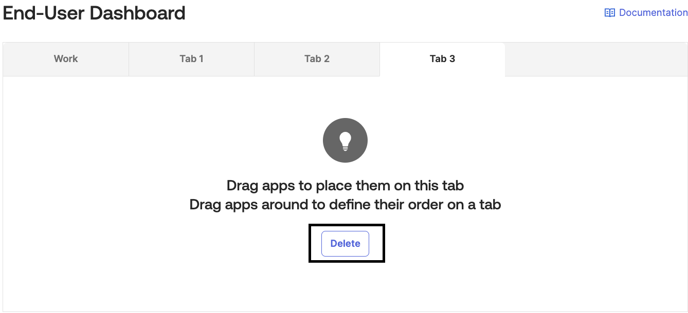 End user dashboard