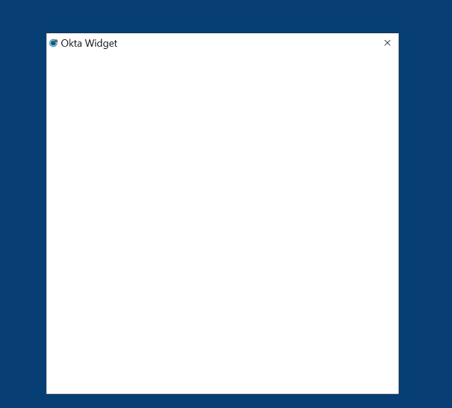 Blank Okta Widget