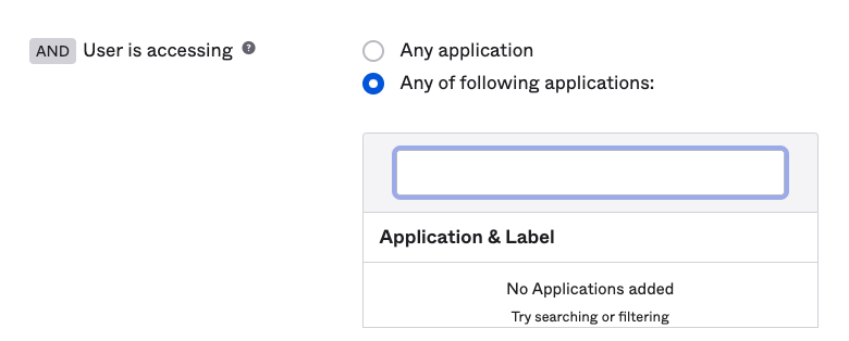 Any of the following applications&nbsp;option