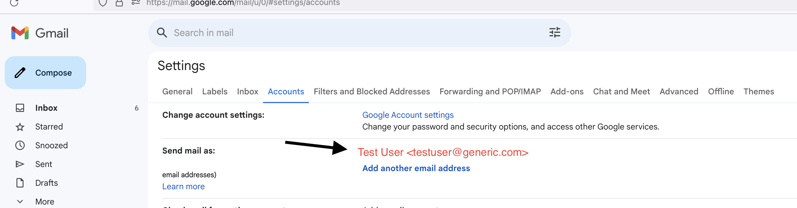 Gmail settings