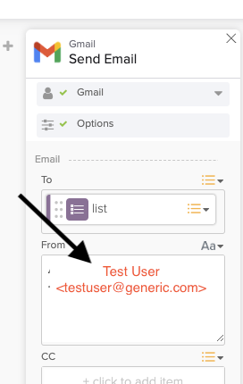 Send Email card