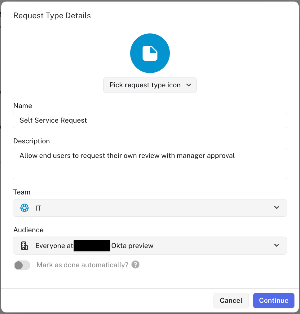 Request Type Details
