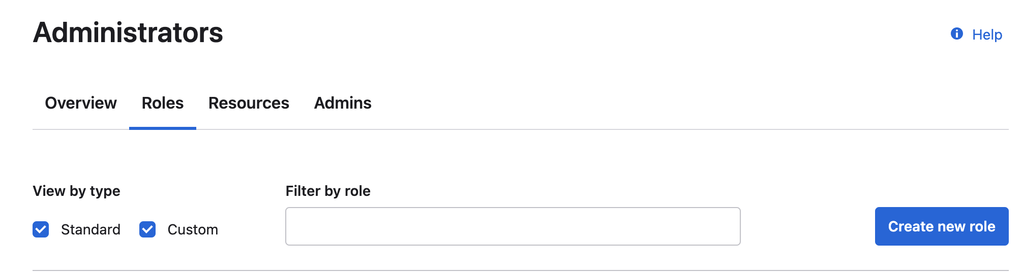 "Create new role" button