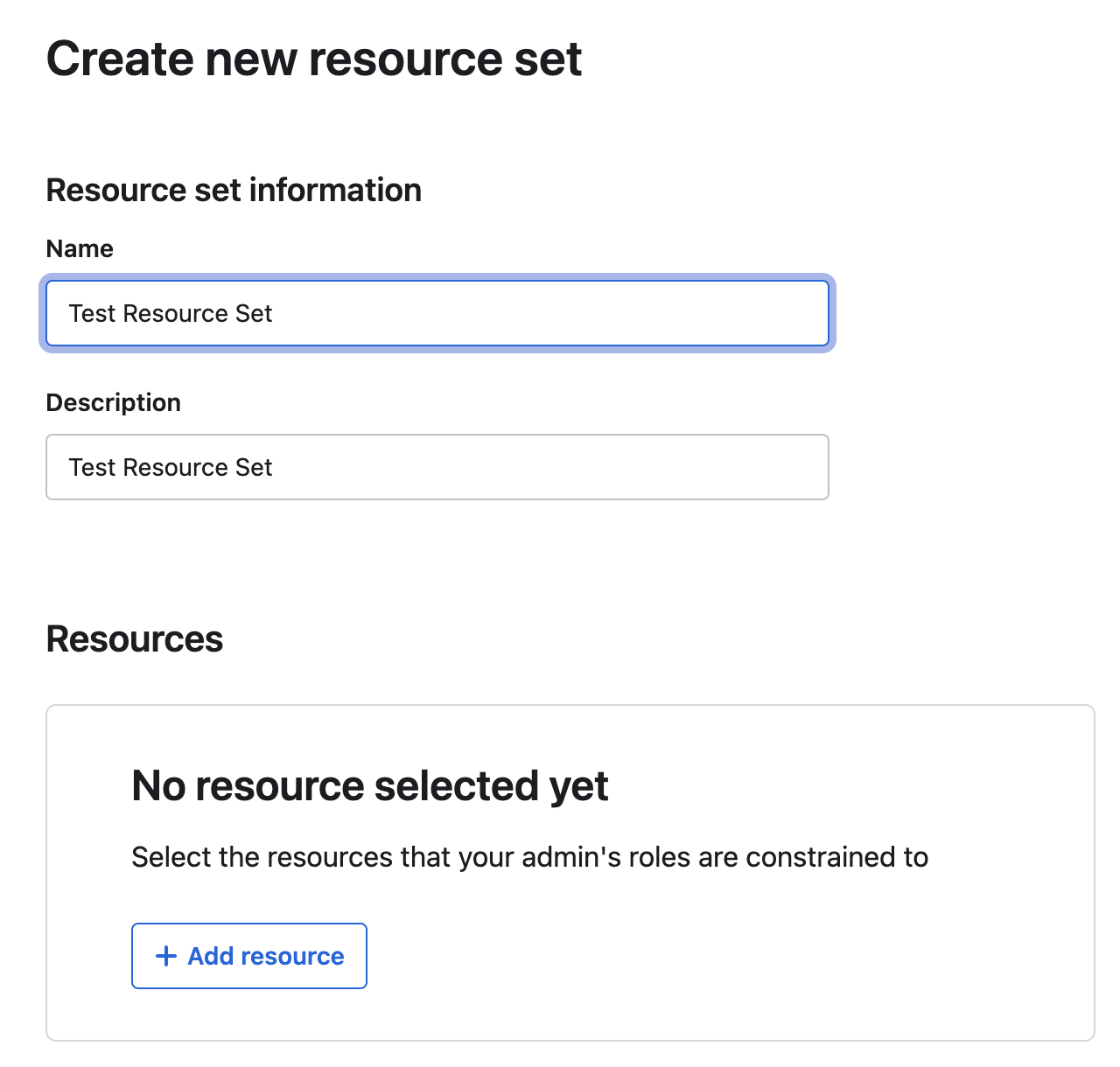 "Add Resource" button