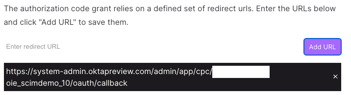 "Add URL" button