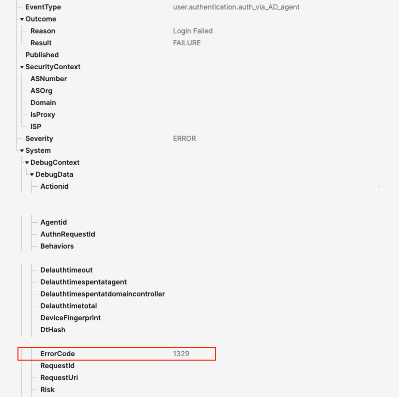 Delegated Authentication ErrorCode 1329
