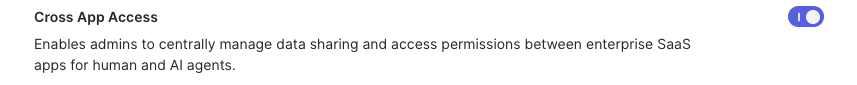 Cross App Access feature