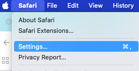 Settings option